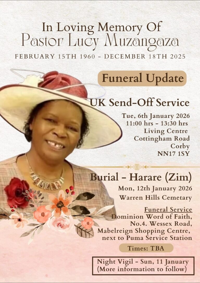 In loving Memory of Pastor Lucy Muzangaza